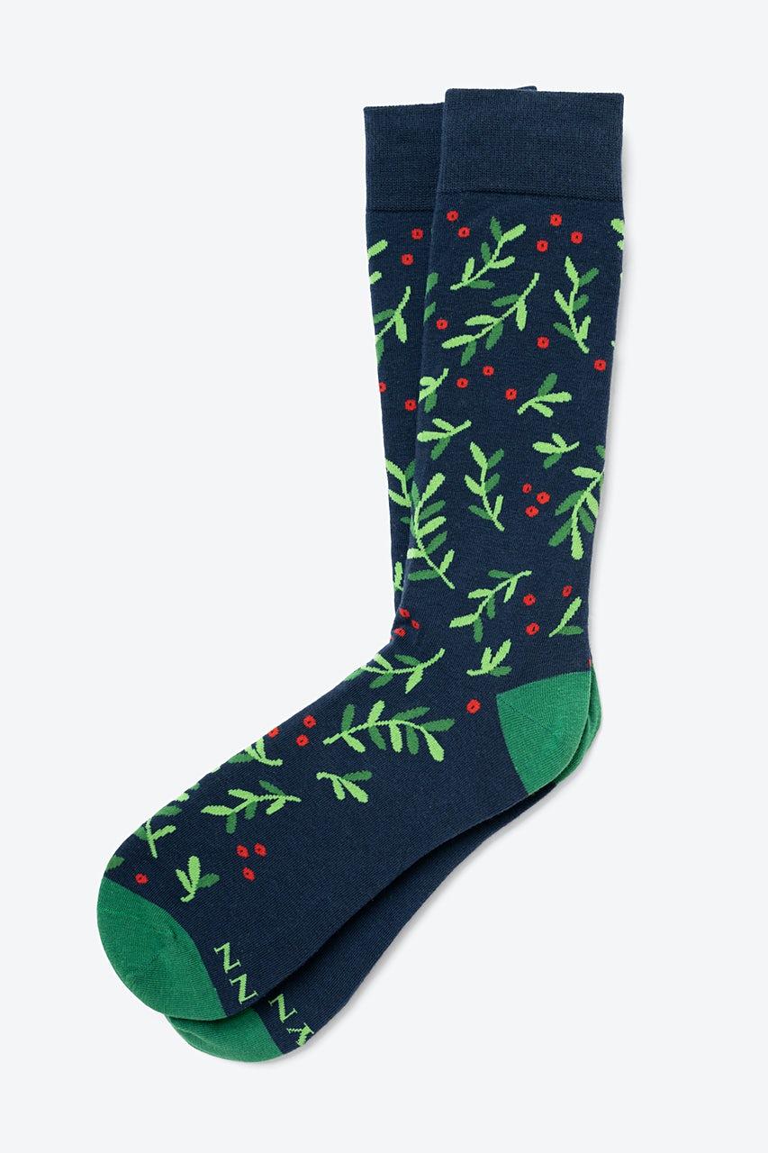 alynn Under the Mistletoe Navy Blue Sock