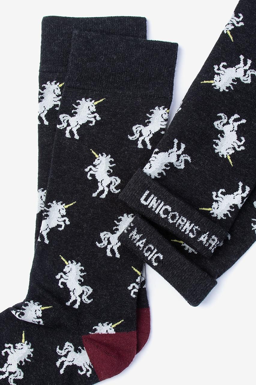 Alynn Unicorns Are Magic Black Sock