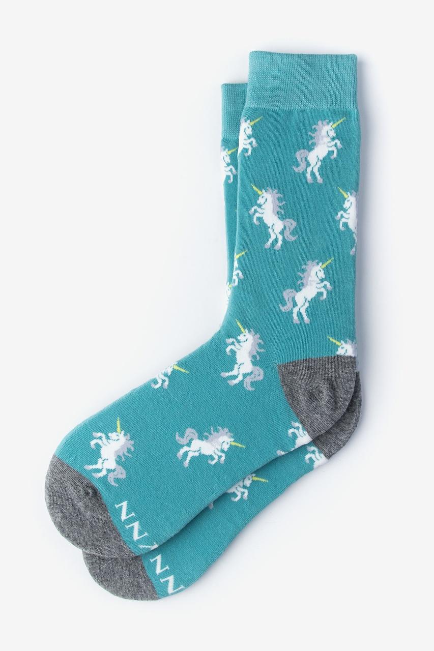 alynn Unicorns Are Magic teal Women's Sock