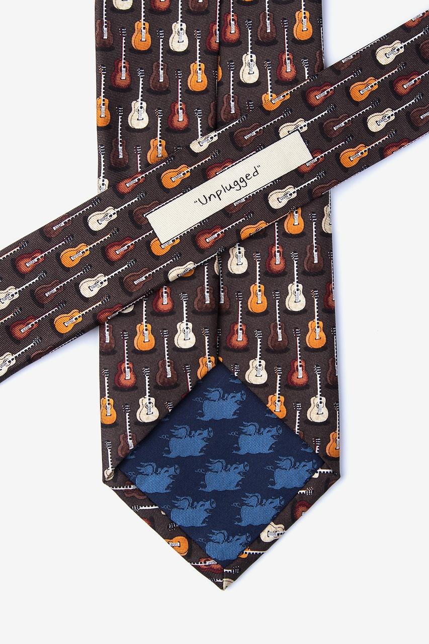 Alynn Unplugged Brown 100% Silk Tie