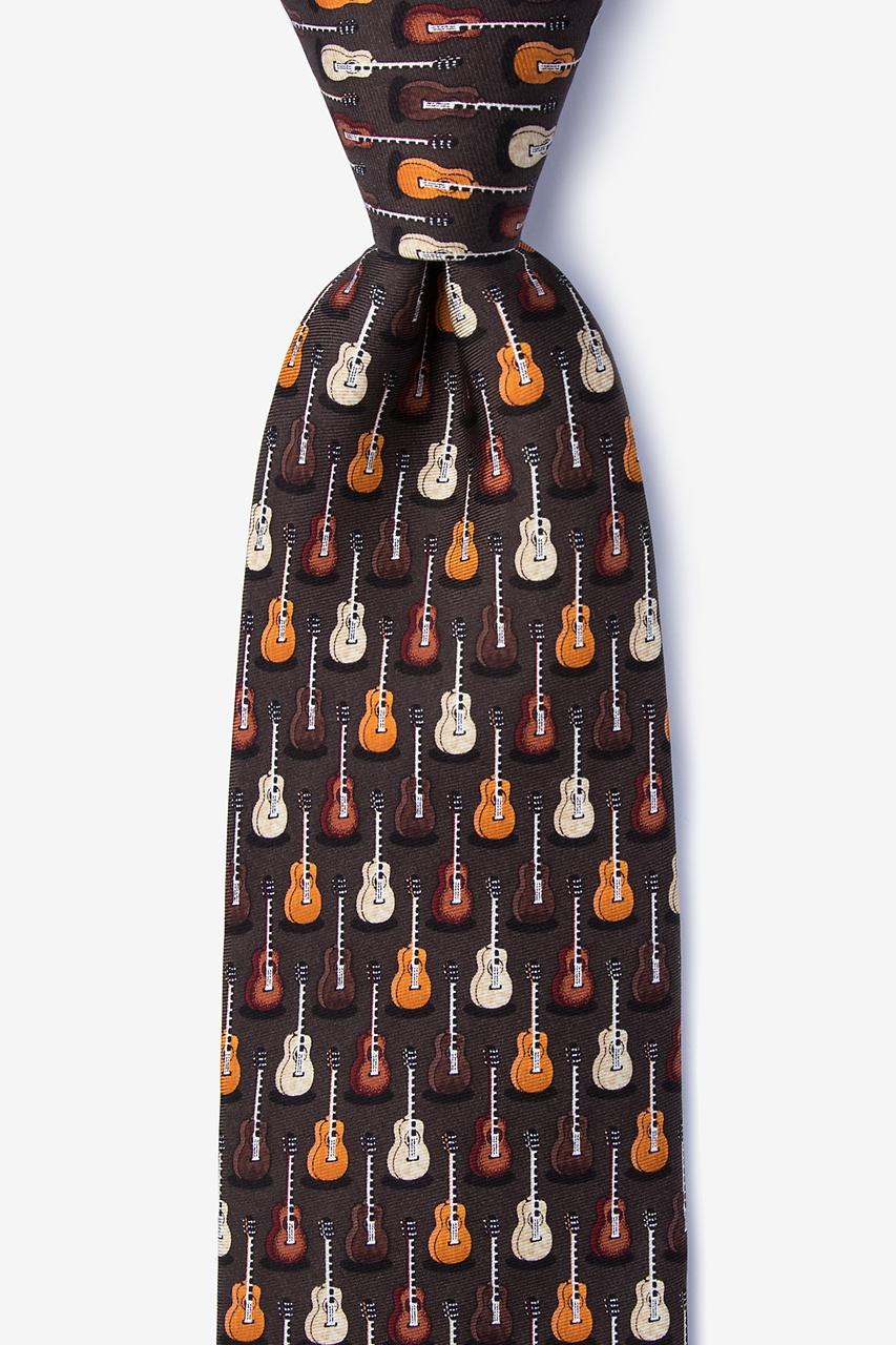 alynn Unplugged brown 100% silk Tie