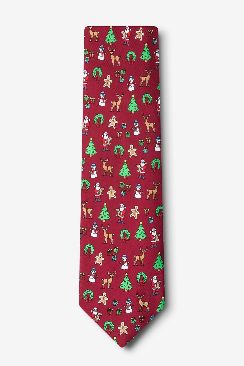 Alynn Very Merry Red 100% Silk Tie