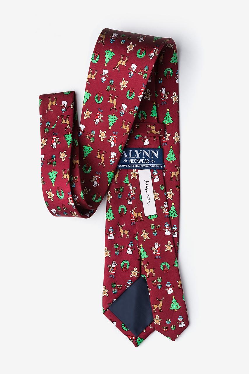 Alynn Very Merry Red 100% Silk Tie