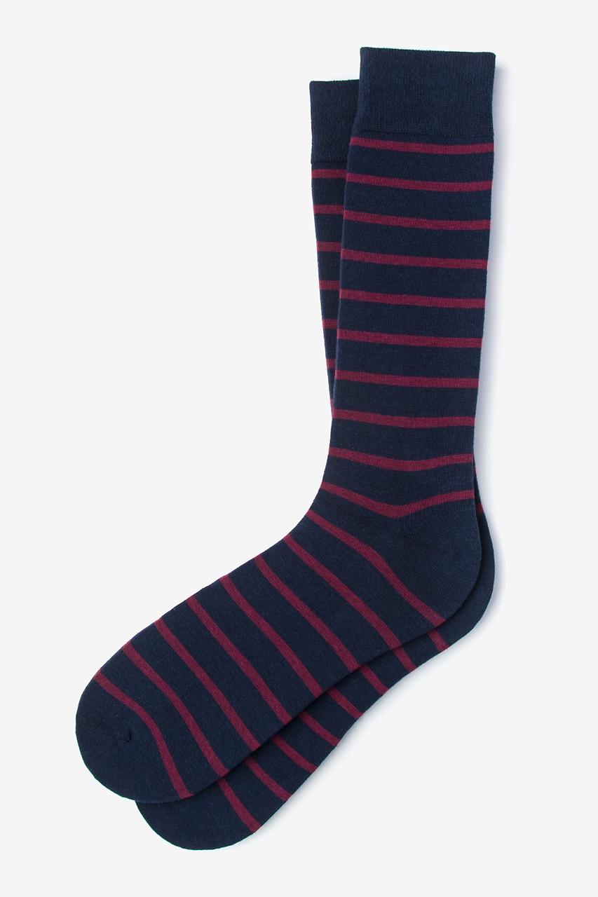 alynn Virtuoso Stripe burgundy Sock