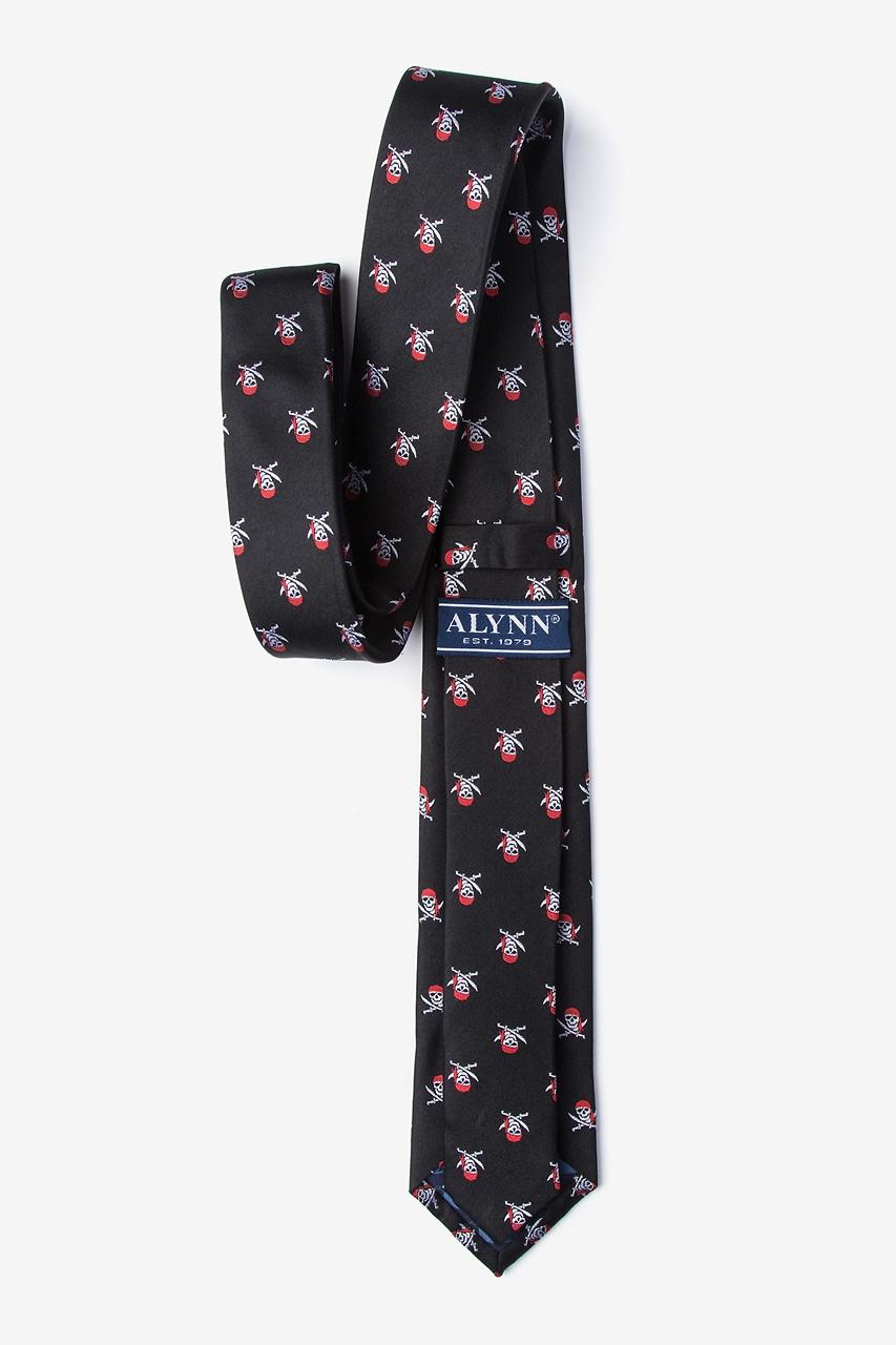 Alynn Walk The Plank Black 100% Silk Skinny Tie