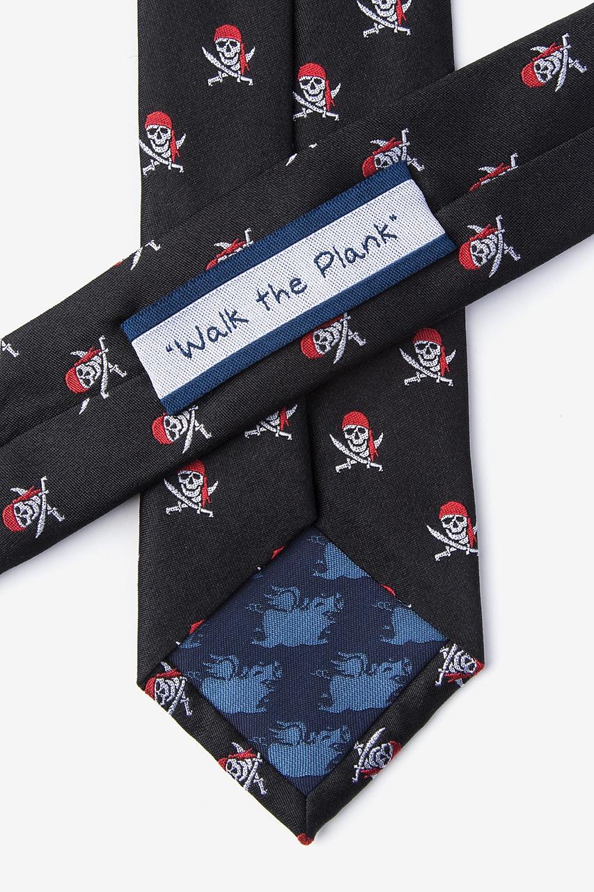 Alynn Walk The Plank Black 100% Silk Skinny Tie