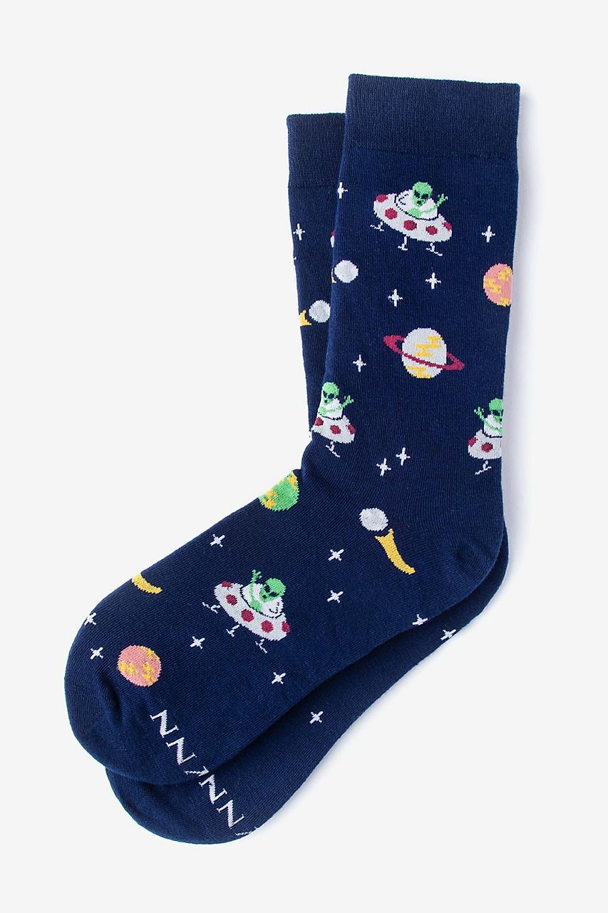 alynn We Come In Peace Navy Blue Women's Sock