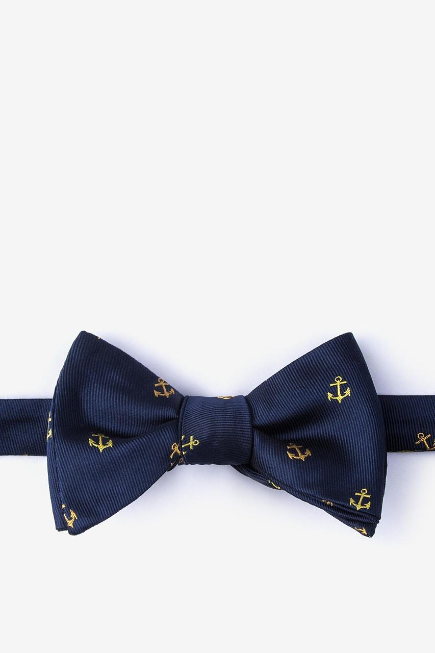 alynn What's the Holdup? Navy Blue Self-Tie Bow Tie