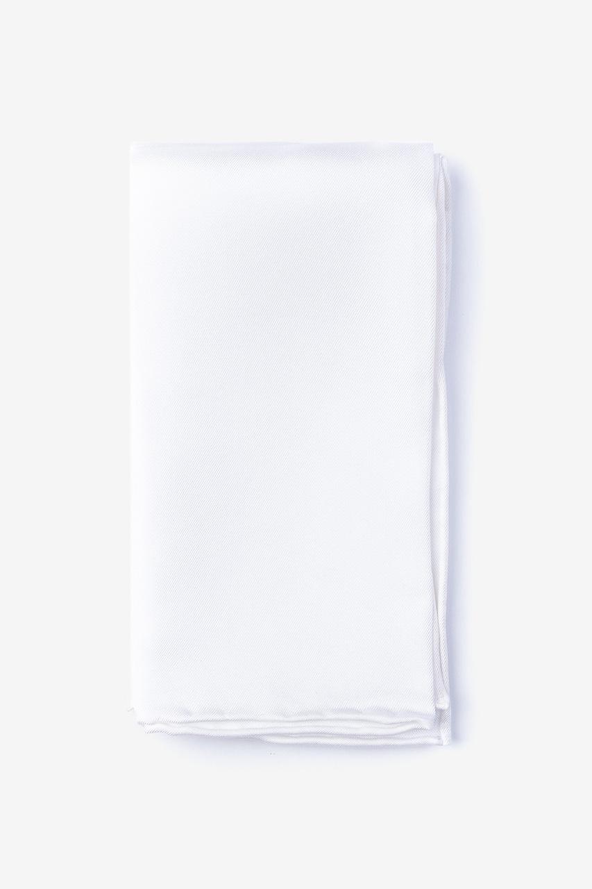 alynn White White Pocket Square