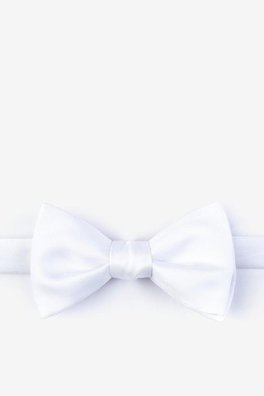 alynn White White Self-Tie Bow Tie