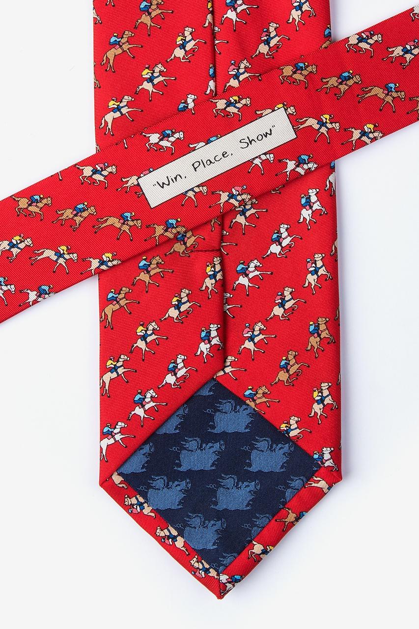 Alynn "Win Place Show" Red 100% Silk Tie
