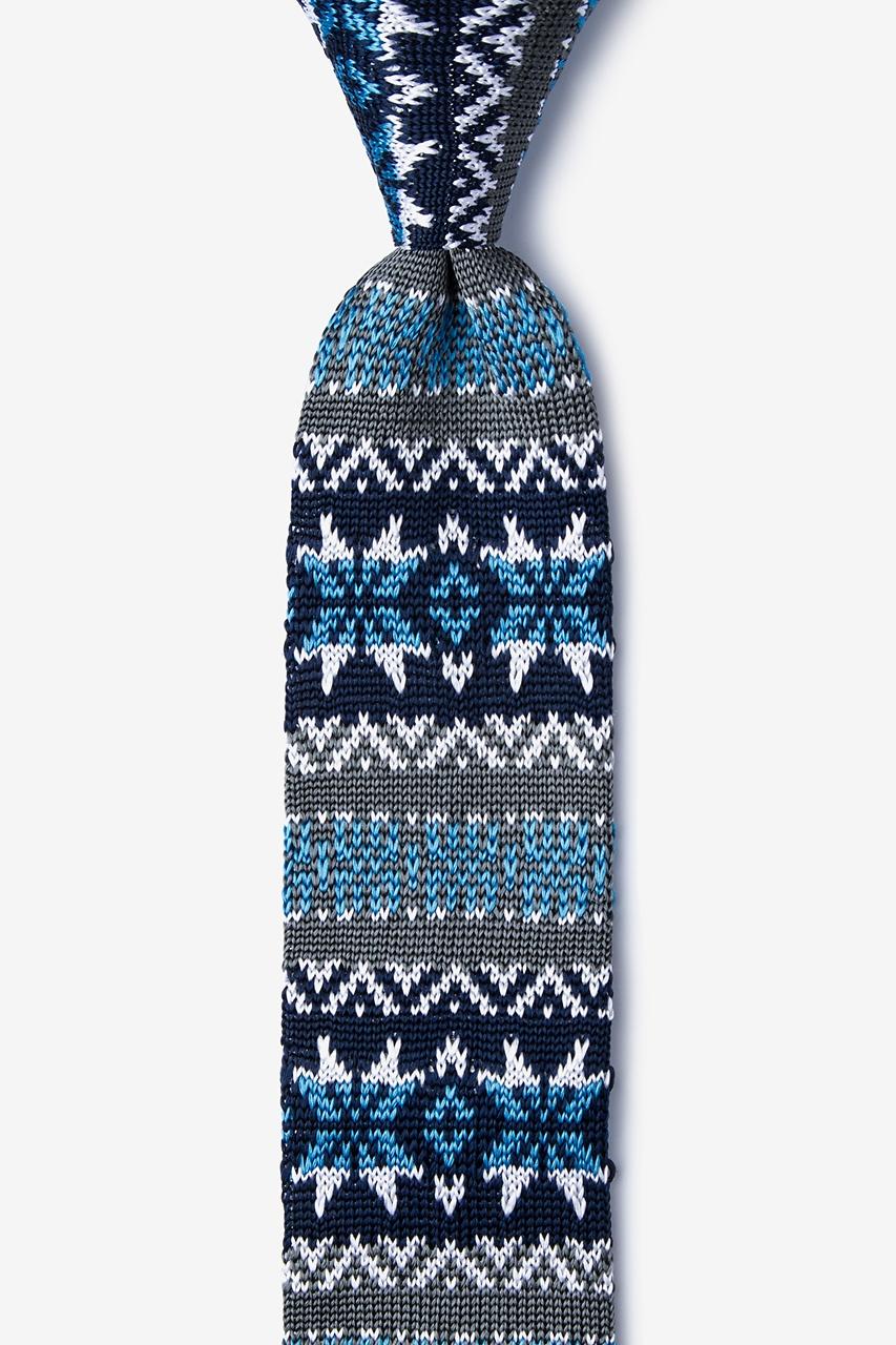 alynn Winter gray Knit Skinny Tie