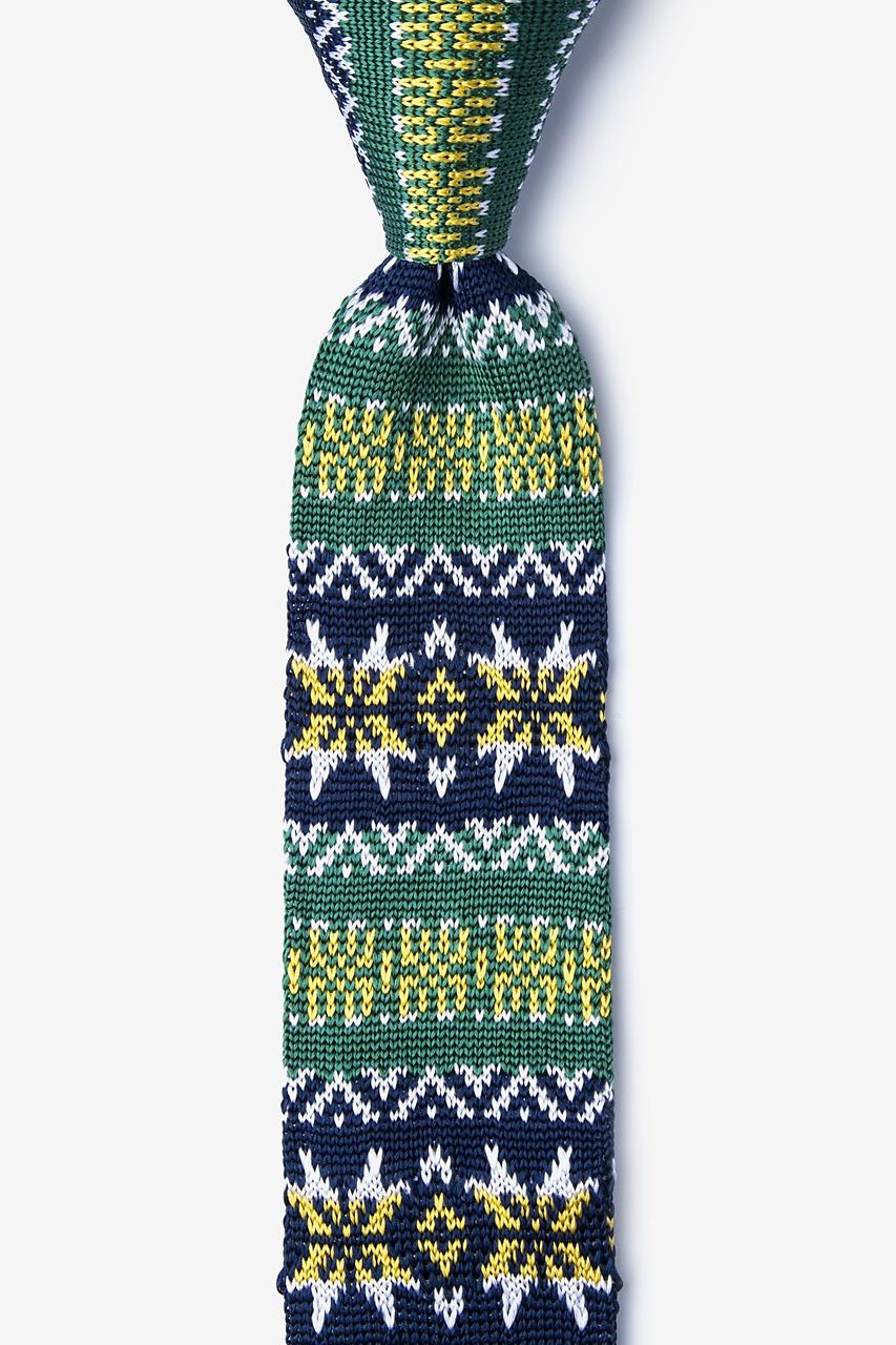 alynn Winter green Knit Skinny Tie