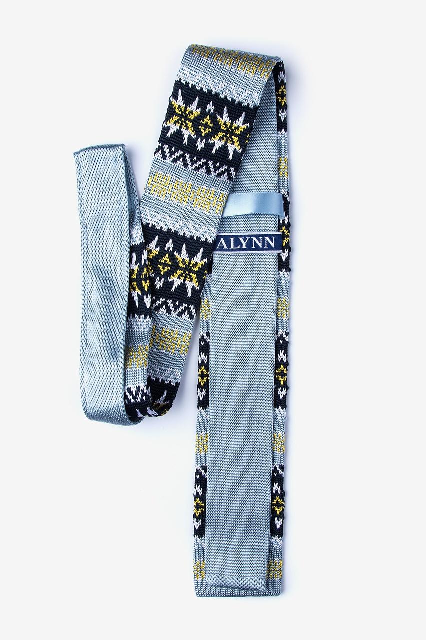 Alynn Winter Slate Knit Skinny Tie