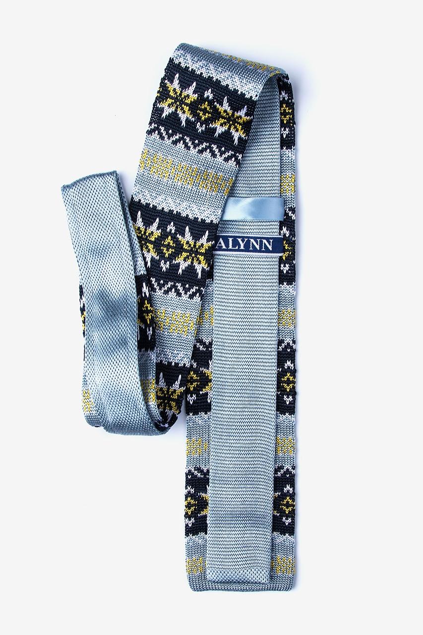 Alynn Winter Slate Knit Tie
