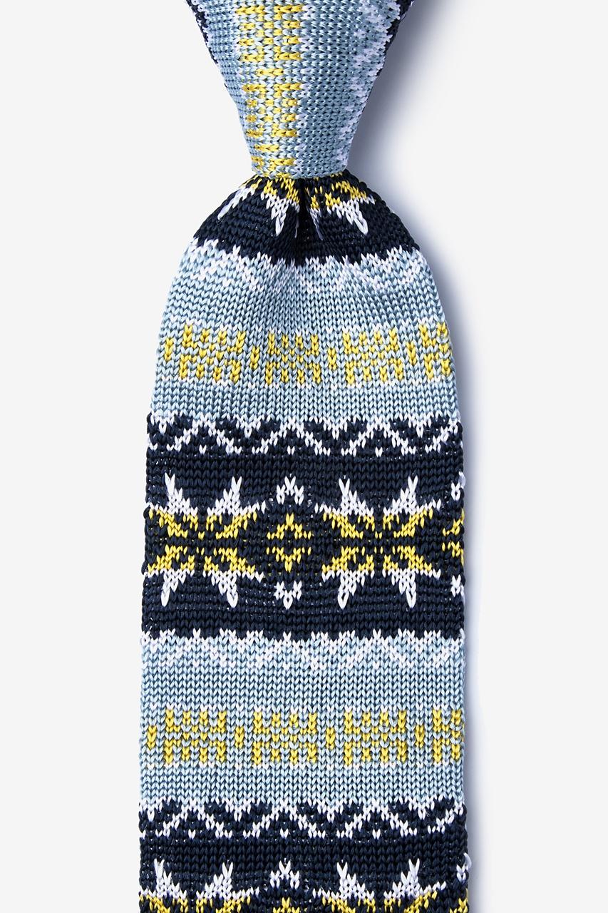 alynn Winter Slate Knit Tie