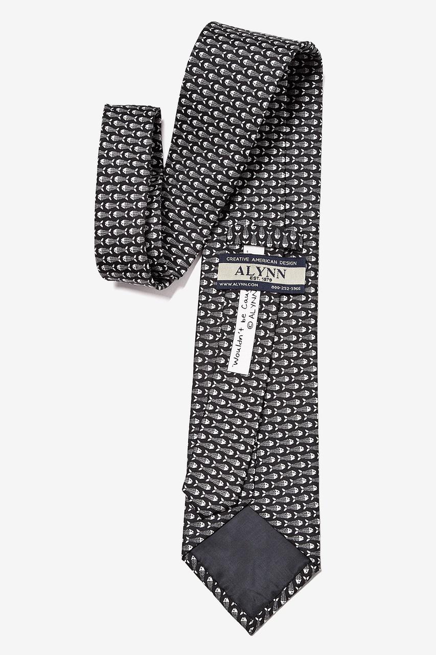 Alynn Wouldn't Be Caught Dead Black 100% Silk Tie