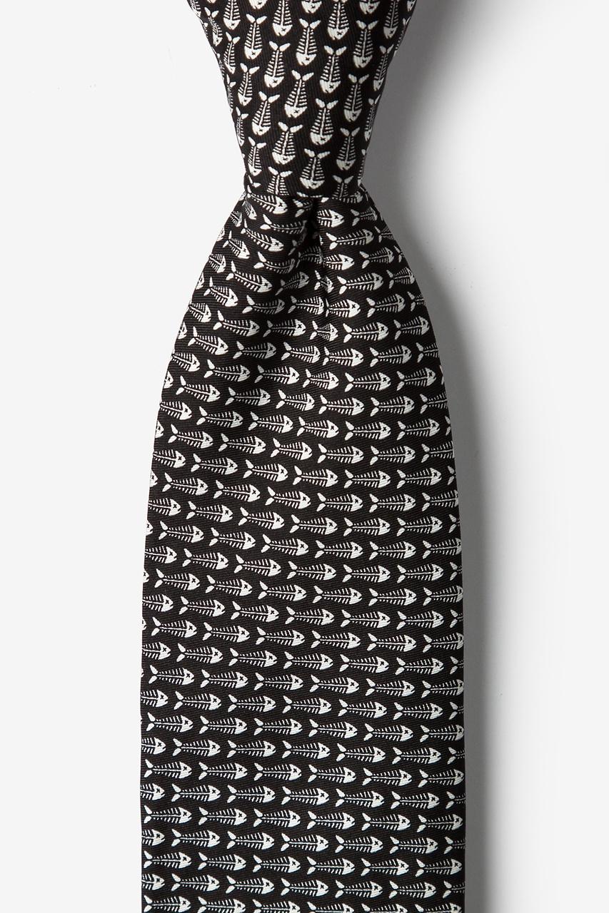 alynn Wouldn't be Caught Dead black 100% silk Tie