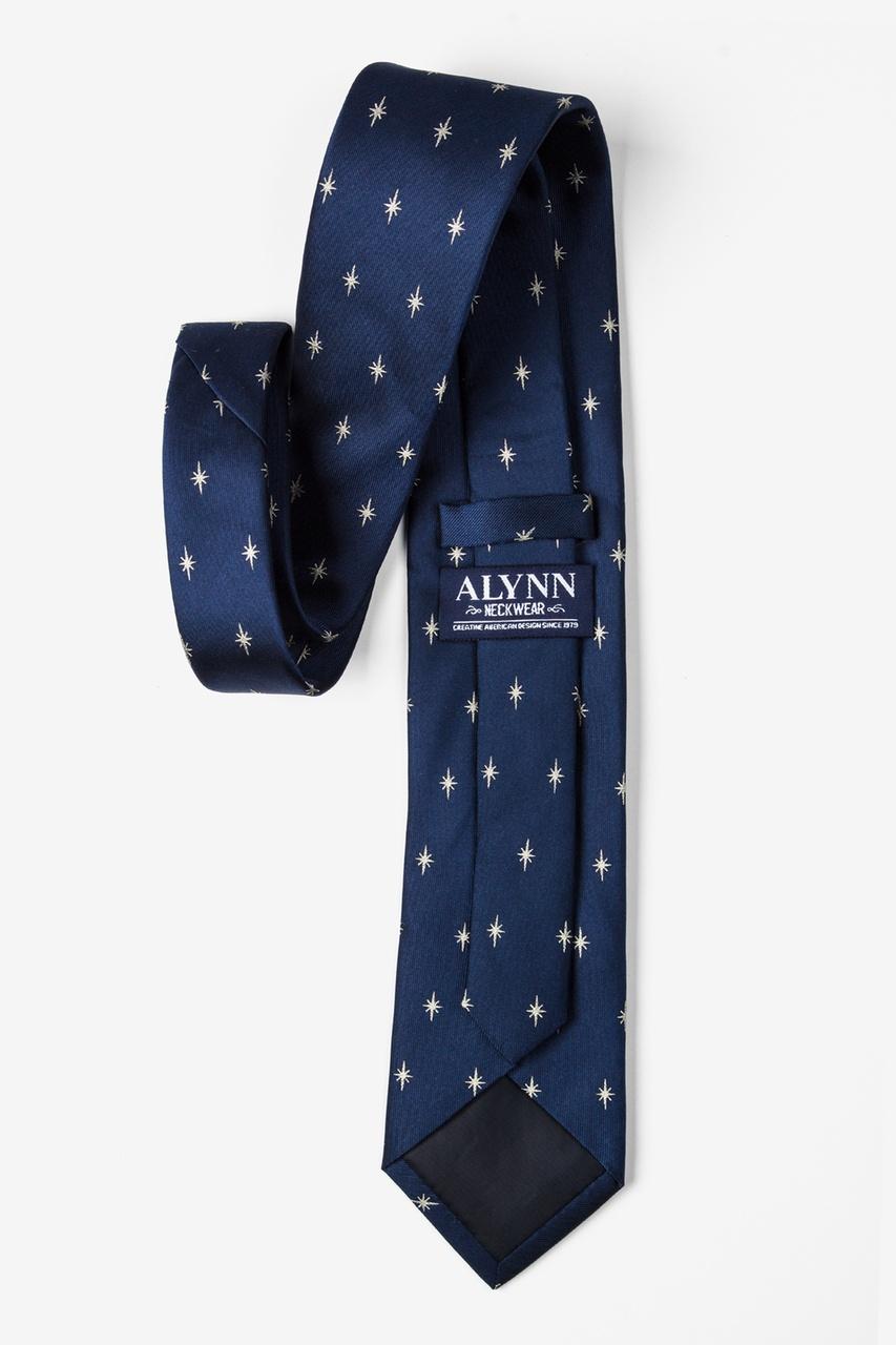 Alynn Written In The Stars Navy Blue 100% Silk Tie