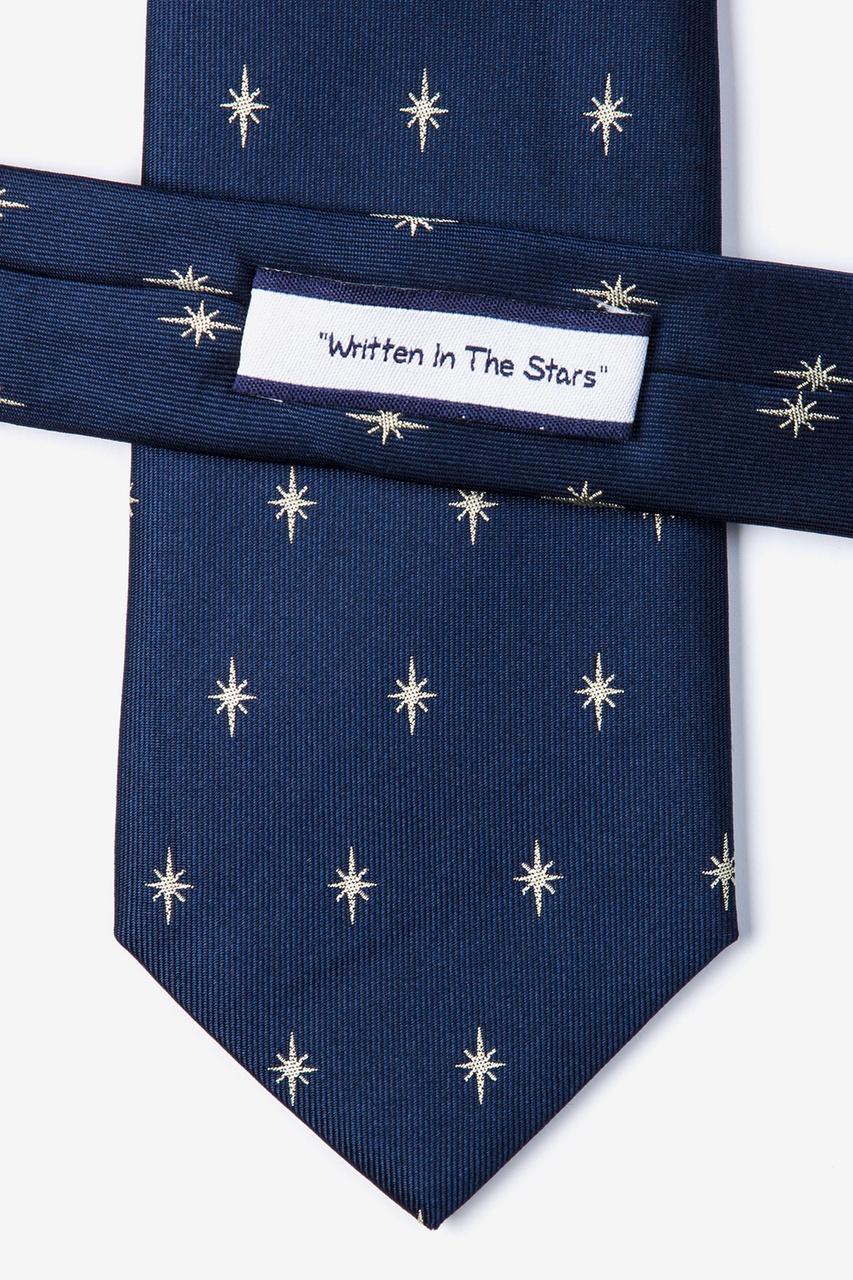 Alynn Written In The Stars Navy Blue 100% Silk Tie
