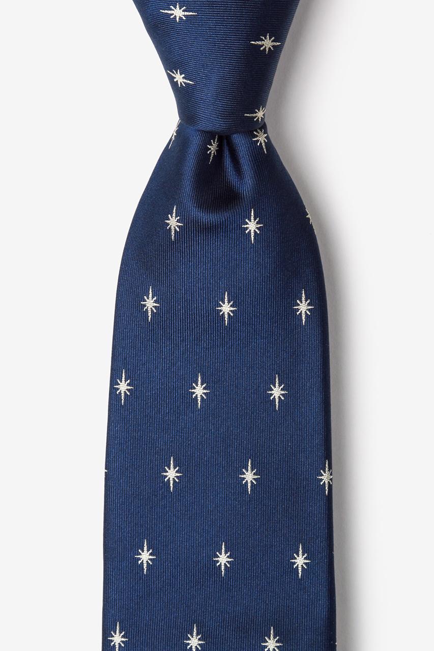 alynn Written In The Stars Navy Blue 100% silk Tie