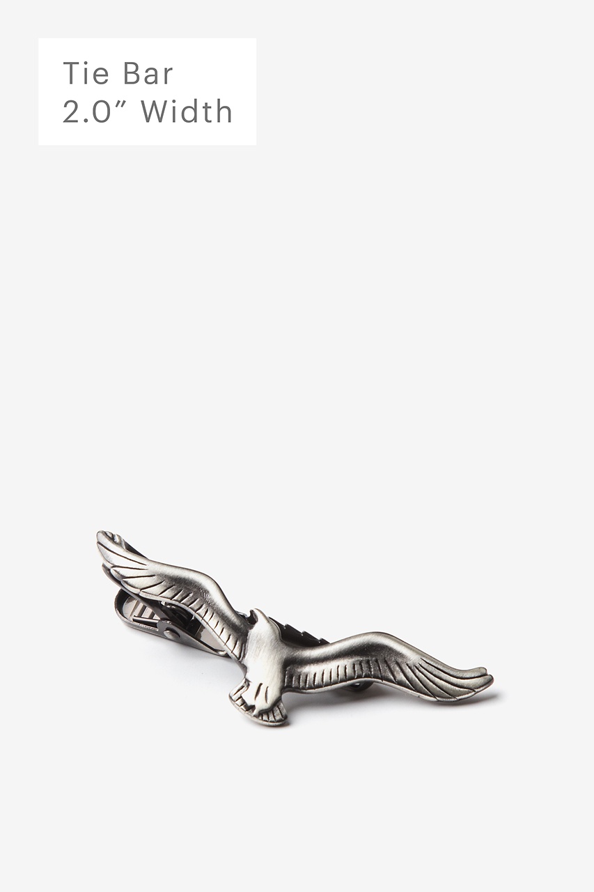 alynn You Go Gull Antiqued Silver Tie Bar