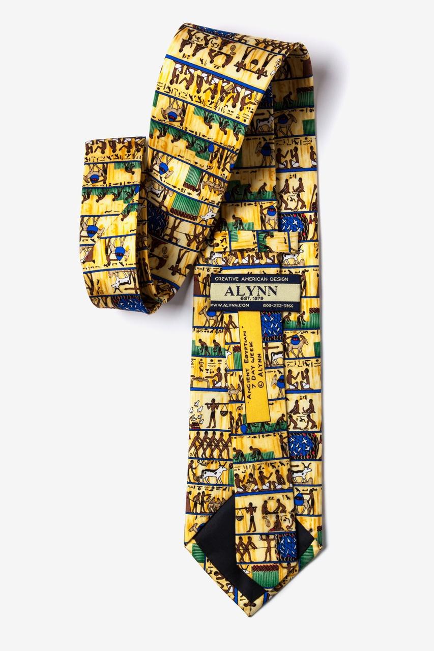 Alynn Ancient Egyptian 7 Day Week Tan/taupe 100% Silk Tie