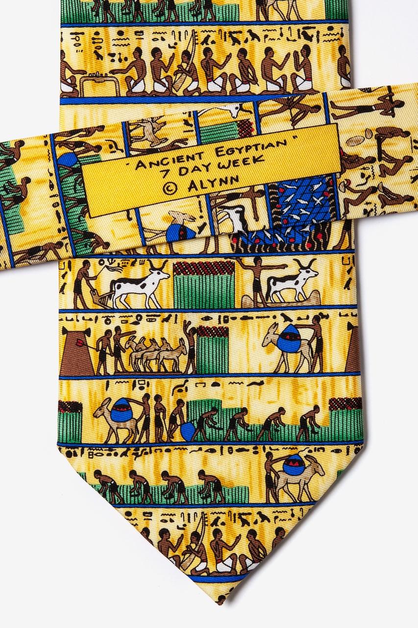 Alynn Ancient Egyptian 7 Day Week Tan/taupe 100% Silk Tie