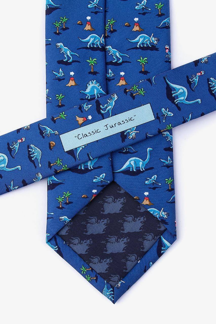 Alynn Blue Classic Jurassic Blue 100% Silk Extra Long Tie
