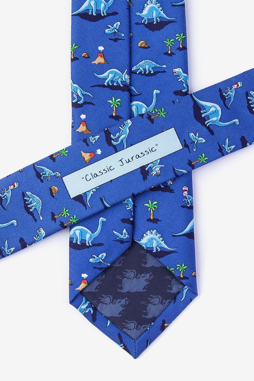 Alynn Blue Classic Jurassic Blue 100% Silk Skinny Tie