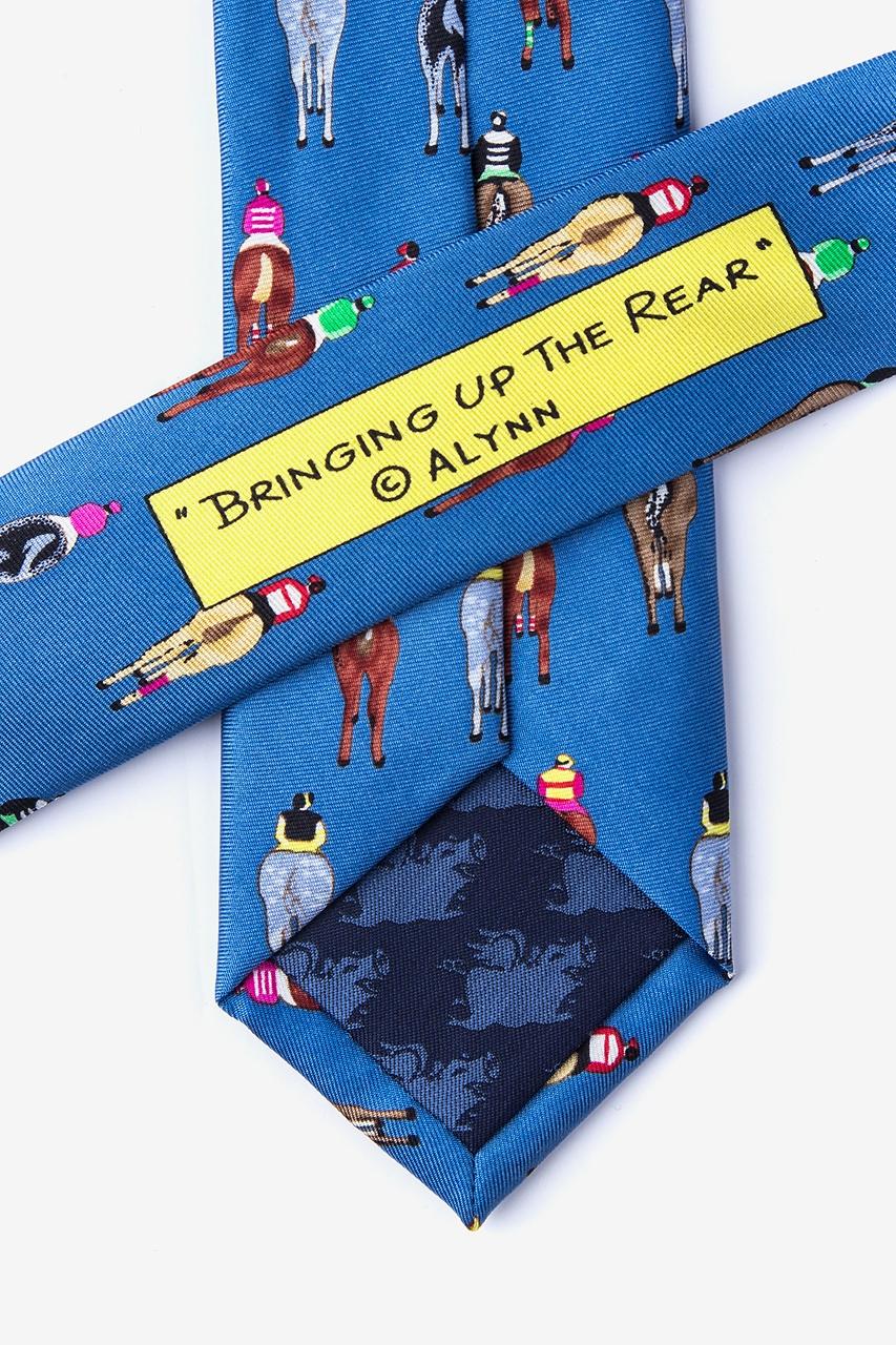 Alynn Bringing Up The Rear Blue 100% Silk Skinny Tie