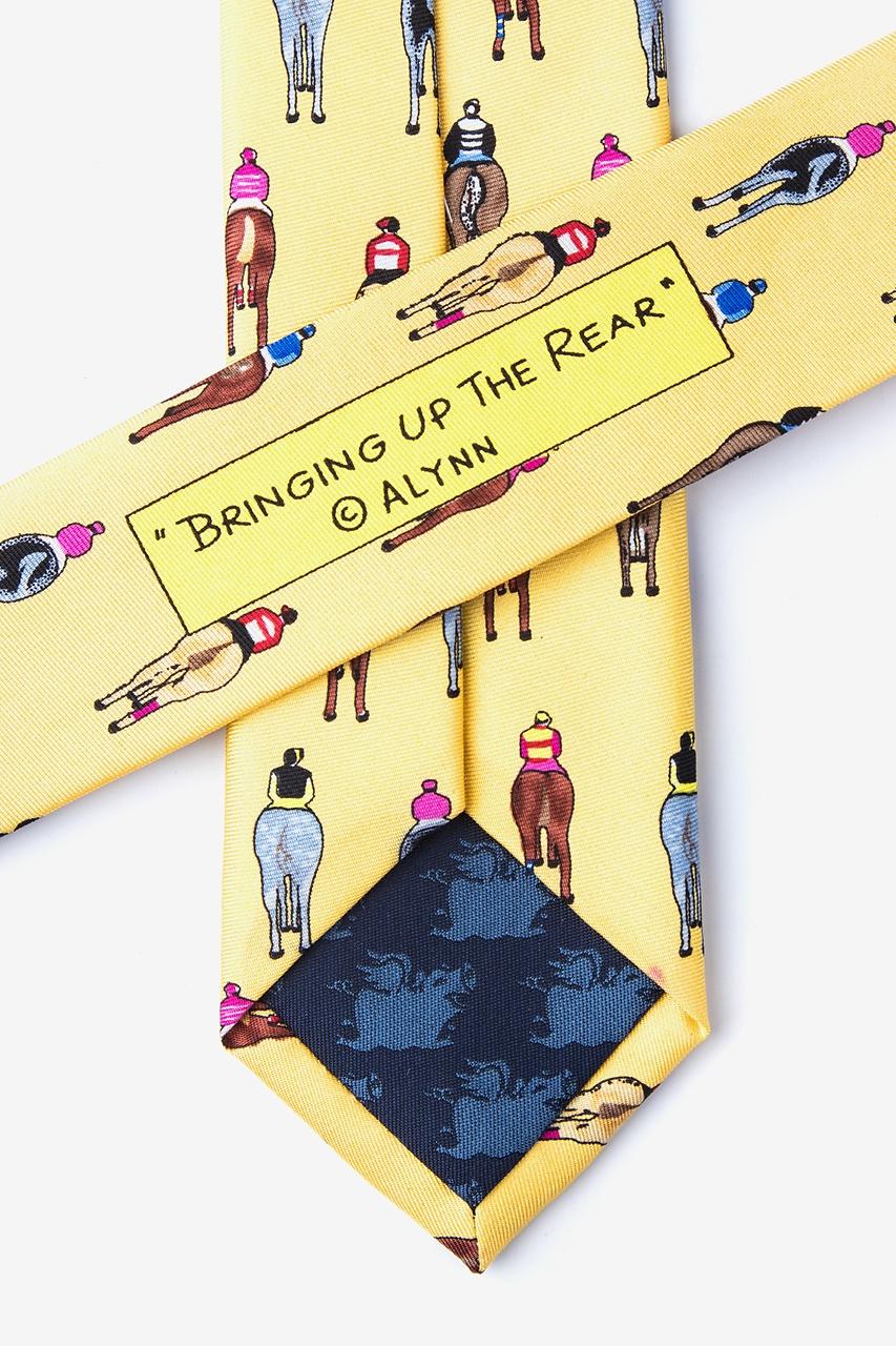 Alynn Bringing Up The Rear Yellow 100% Silk Skinny Tie