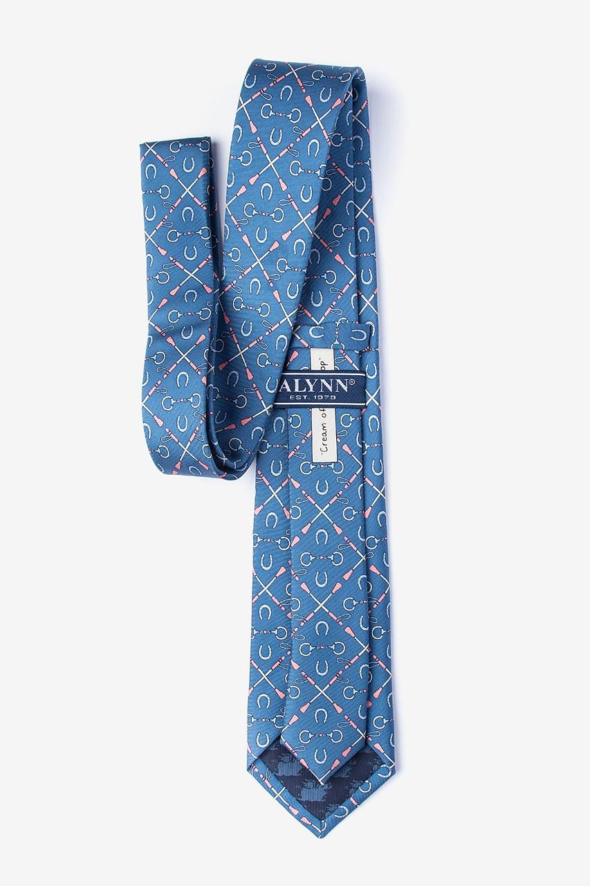 Alynn Cream Of The Crop Dark Blue 100% Silk Extra Long Tie