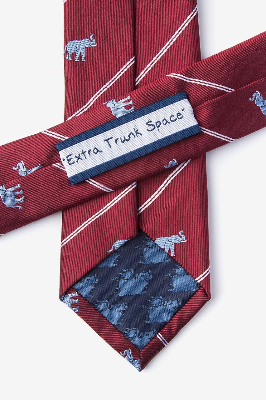 Alynn Extra Trunk Space Burgundy 100% Silk Skinny Tie