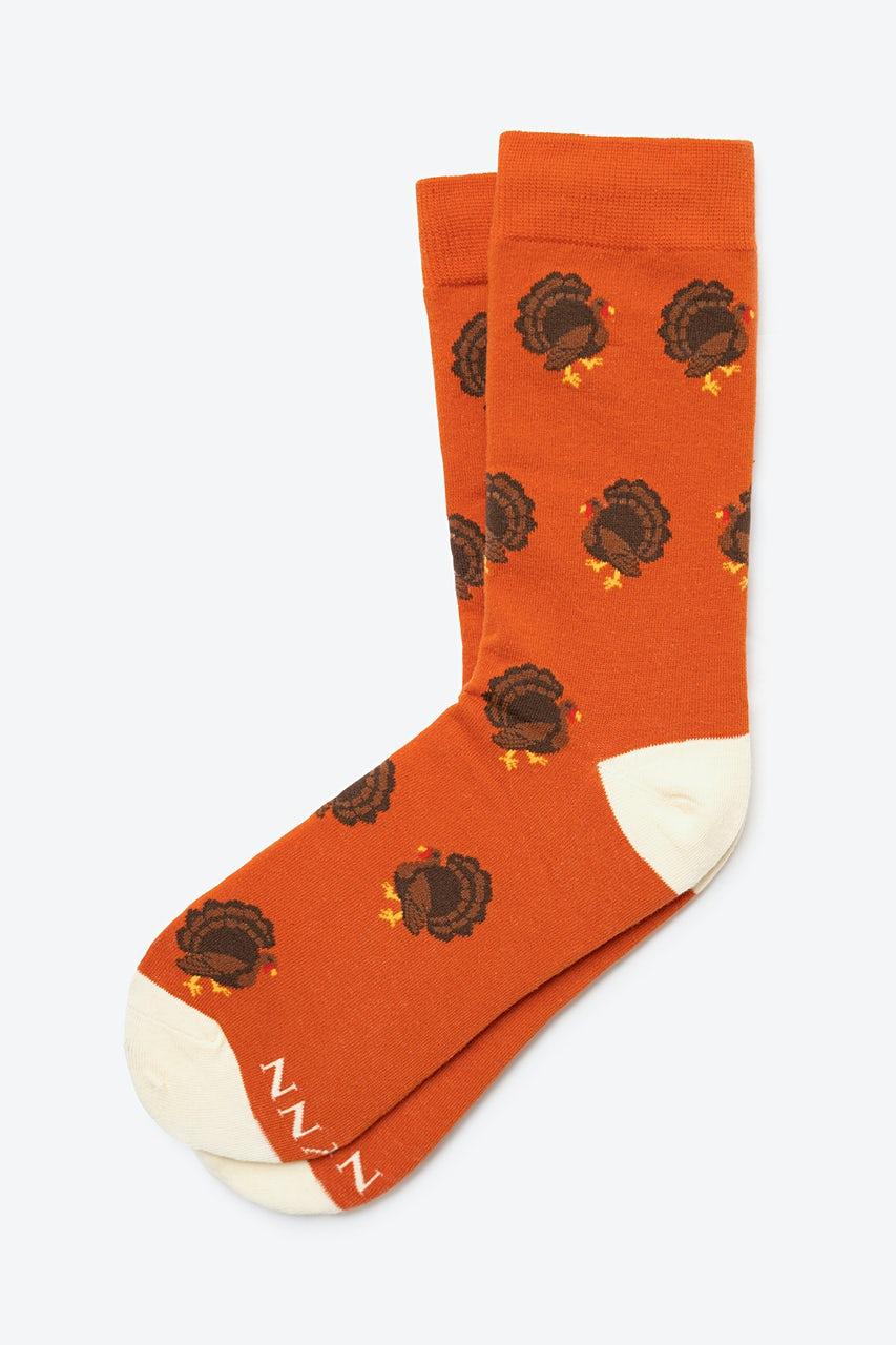 alynn Gobble Gobble Turkey burnt orange Women's Sock