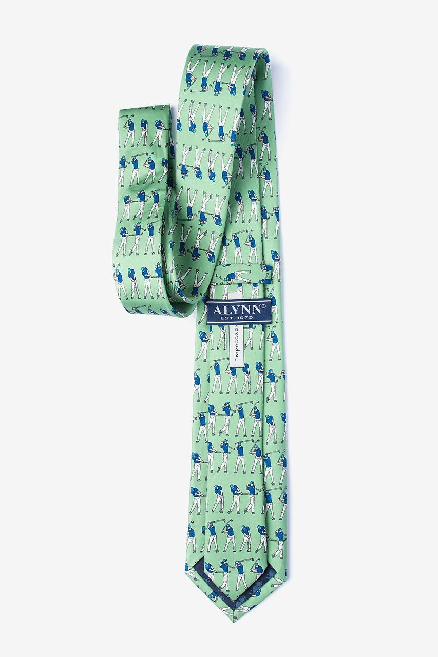 Alynn Impeccable Form Green 100% Silk Extra Long Tie