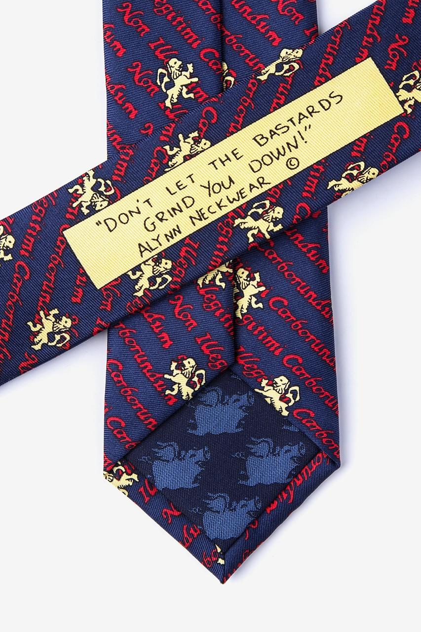 Alynn Non Illegitimi Carborundum Navy Blue 100% Silk Skinny Tie