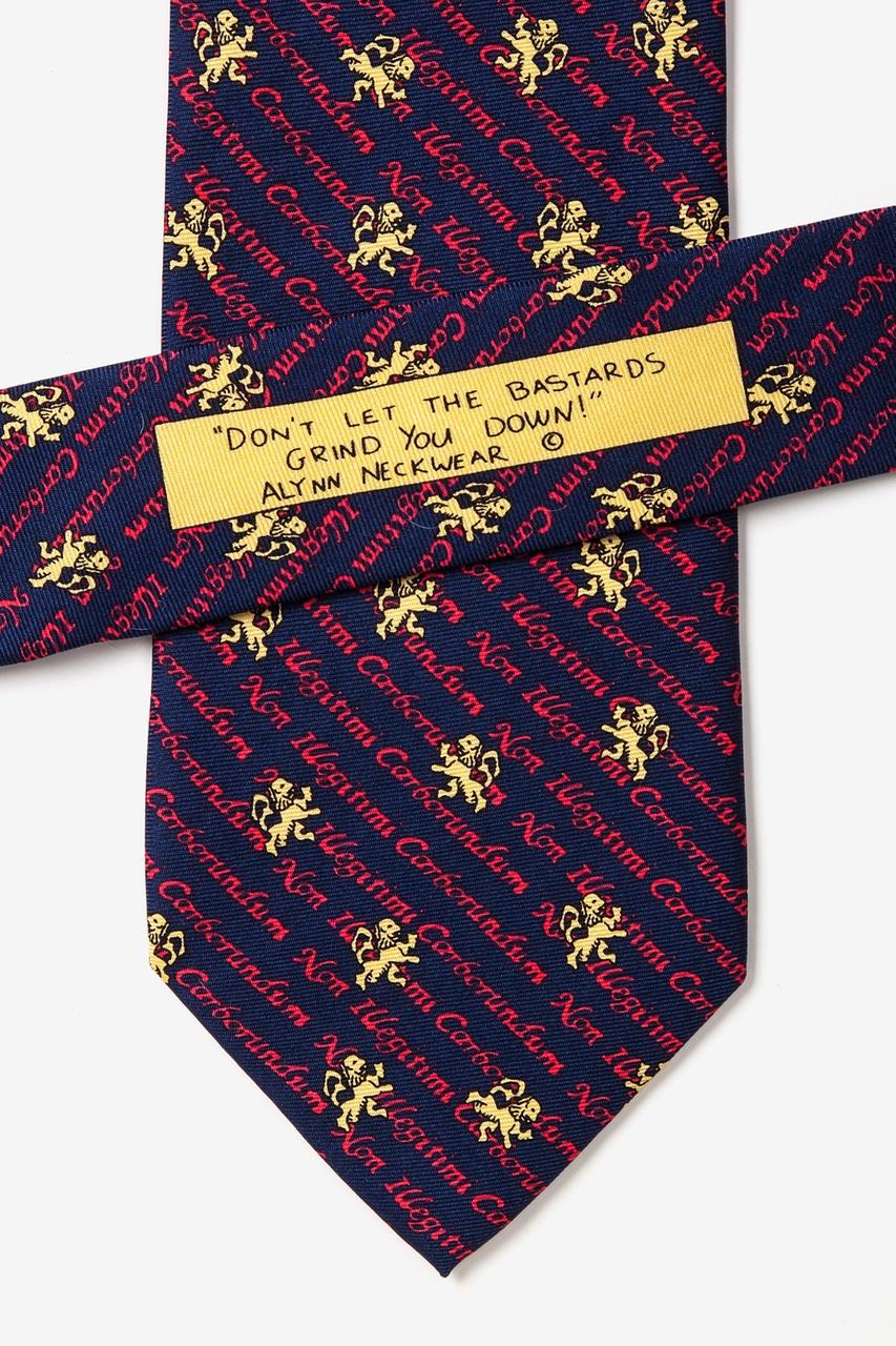 Alynn Non Illegitimi Carborundum Navy Blue 100% Silk Tie