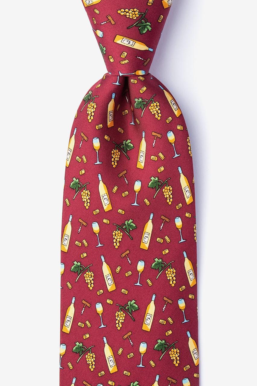 alynn Pour Decisions maroon 100% silk Extra Long Tie