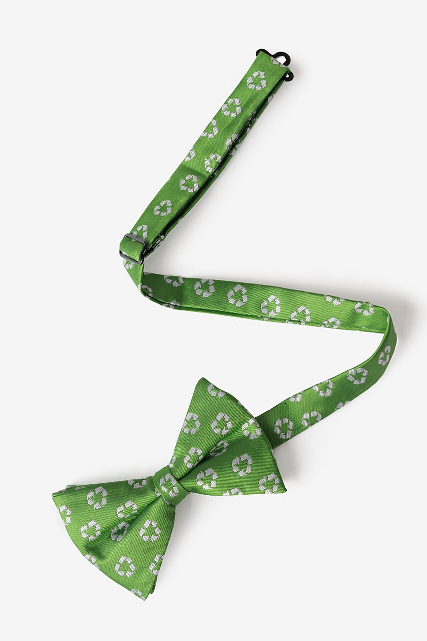Alynn Recycling Symbol Light Green Pre-Tied Bow Tie