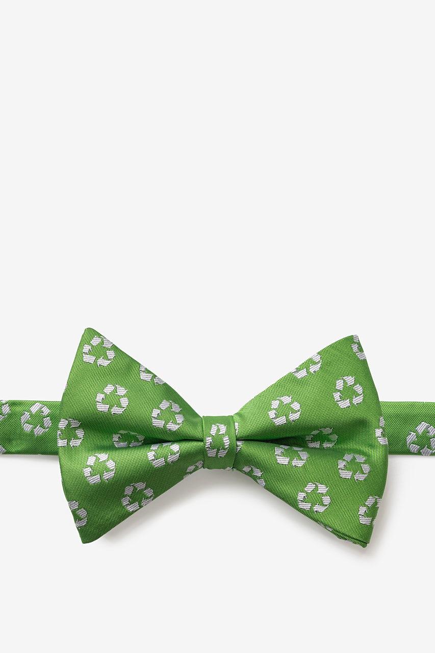 alynn Recycling Symbol light green Pre-Tied Bow Tie
