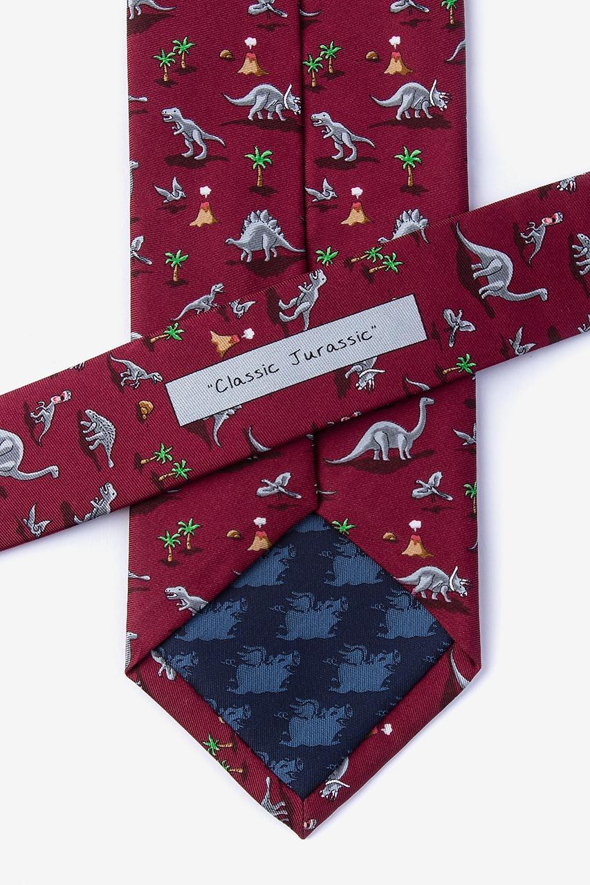 Alynn Red Classic Jurassic Red 100% Silk Extra Long Tie