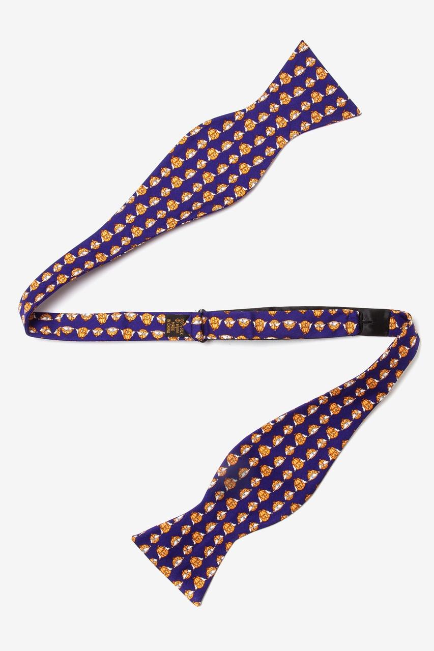 Alynn See No Hear No Speak No Jack Navy Blue Self-Tie Bow Tie