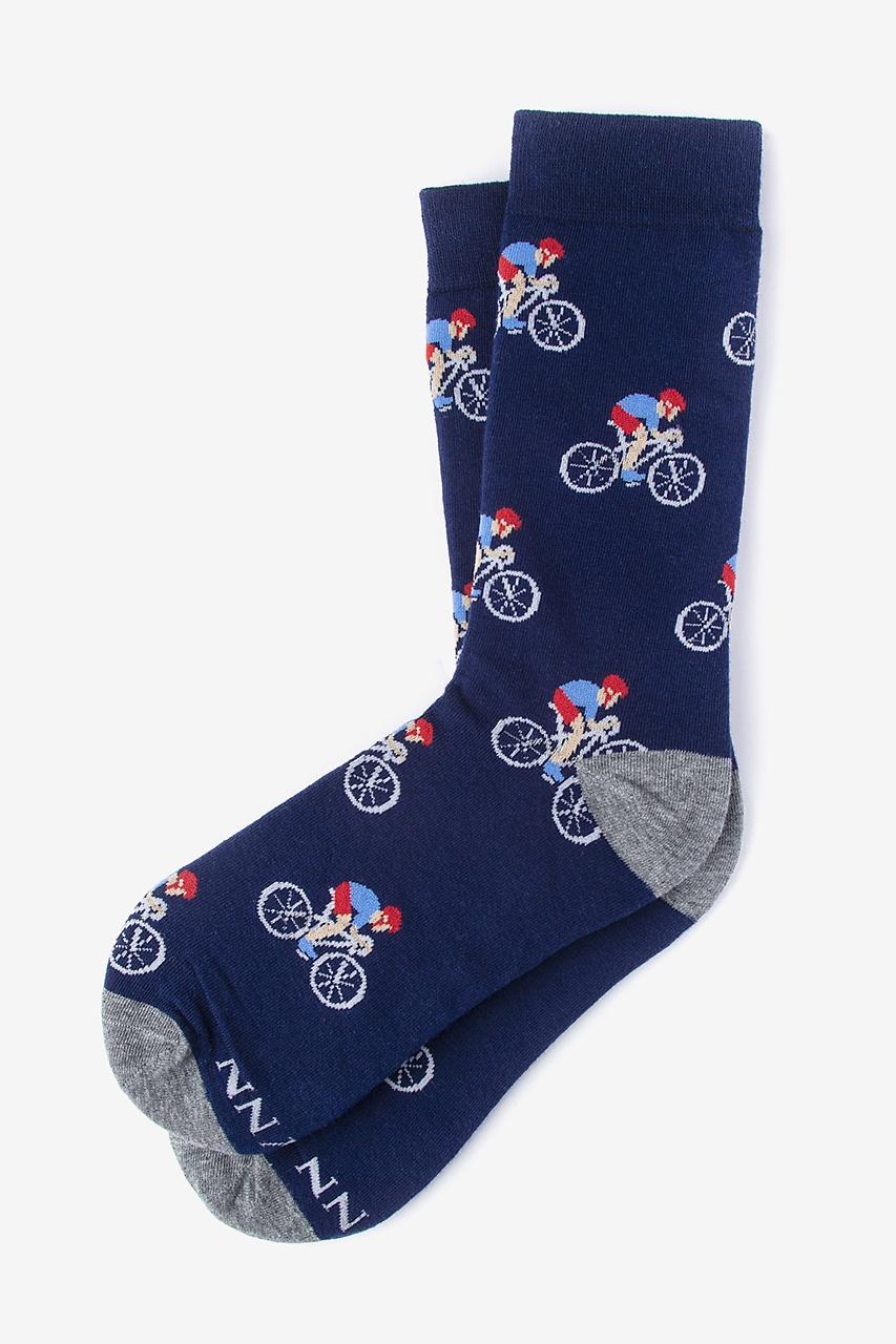 alynn Spin Cycle Bicycle Race Navy Blue Women's Sock