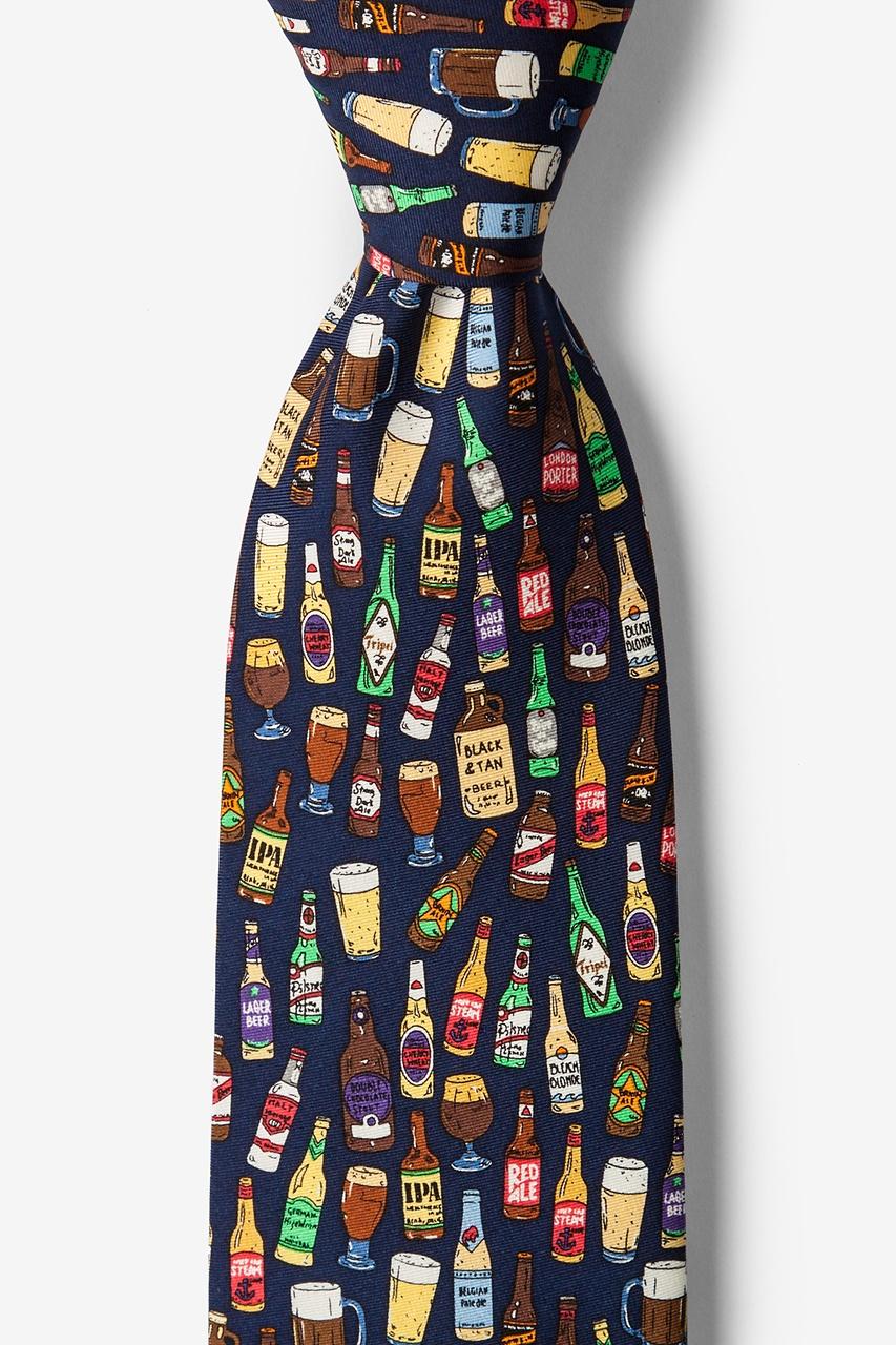 alynn Take One Down Pass it Around Navy Blue 100% silk Tie