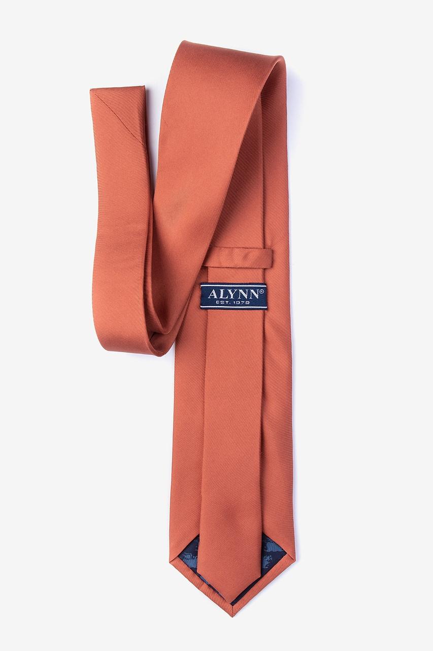 Alynn Terra Cotta Terra Cotta 100% Silk Extra Long Tie