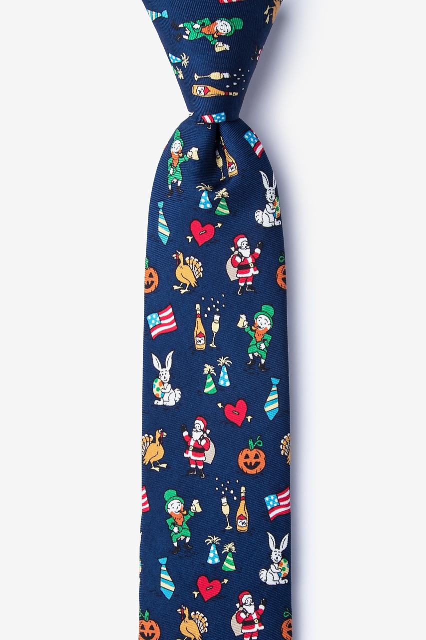 alynn The Every Occasion Navy Blue 100% silk Skinny Tie