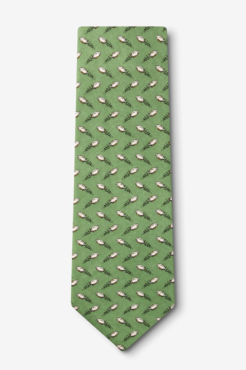 Alynn The Perfect Spiral Green 100% Silk Extra Long Tie
