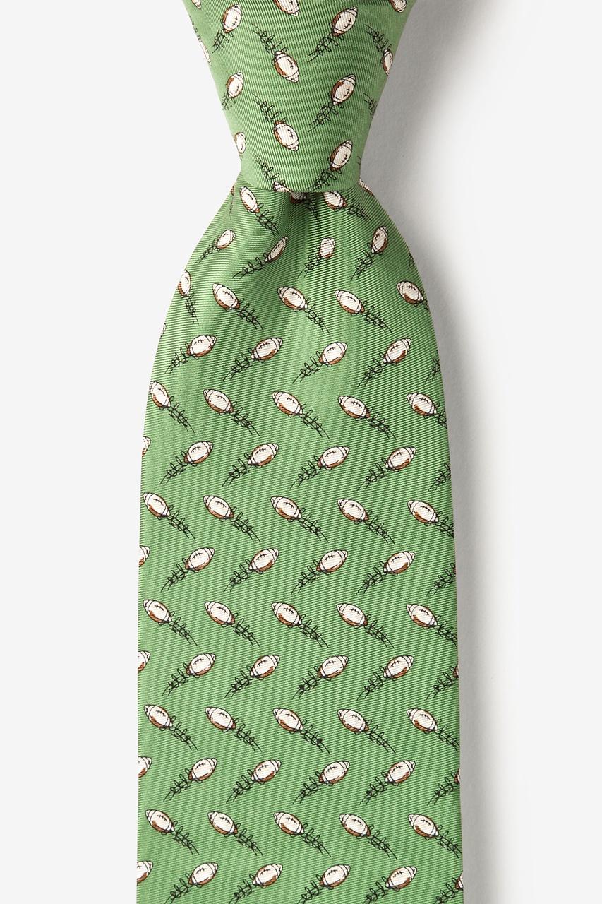 alynn The Perfect Spiral green 100% silk Extra Long Tie