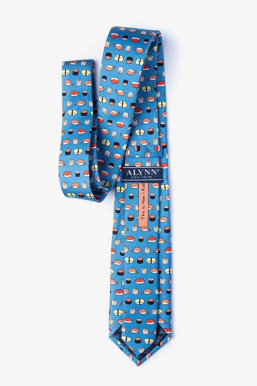 Alynn This Is How I Roll Blue 100% Silk Extra Long Tie